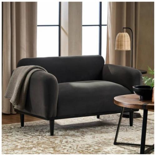 كنبة بمقعدين – 180 سم – أسود –(قطعتين)