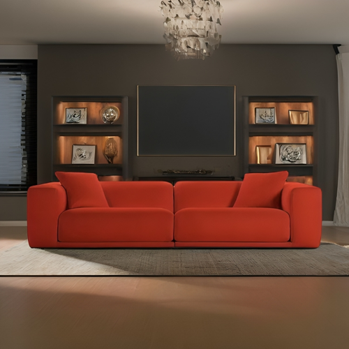 كنبة – 220 سم – أحمر