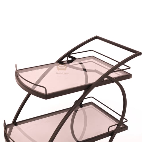 عربة تقديم 4 دور سطح زجاج