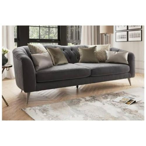 كنبة 4 مقاعد – 220 سم – رمادي داكن –(قطعتين)