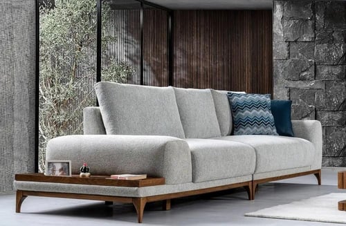 طقم كنب مودرن فاخر – شانيل وخشب زان