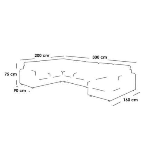 كنبة زاوية حرف U – أخضر مع هدية 4 طاولات خدمة (300...