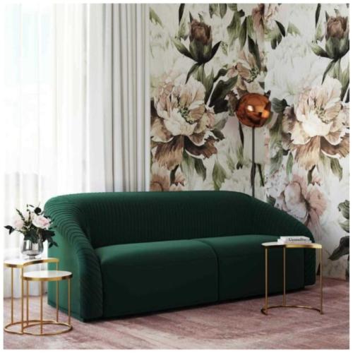 كنبة مقعدين أخضر داكن – 190 سم