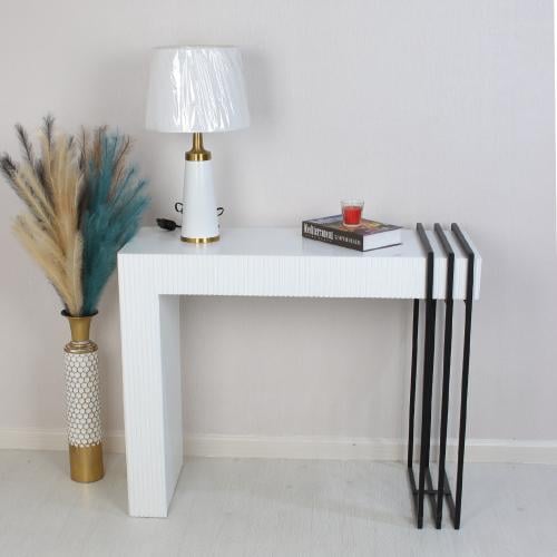 طاولة مدخل كونسول لون أبيض