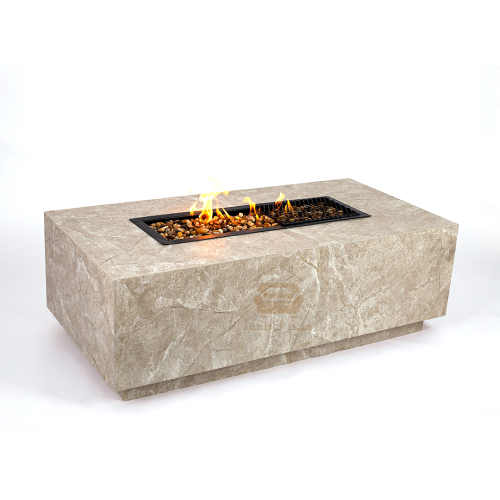 منقل غاز وحطب مصنوع من بديل الرخام (بديل رخام حجري...