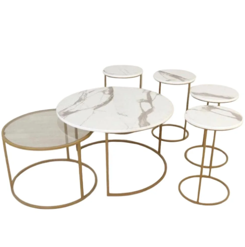 طقم طاولتين مع 4 خدمة