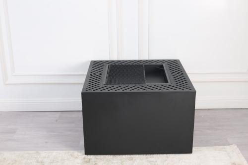 منقل حطب ليزر مربع لون اسود