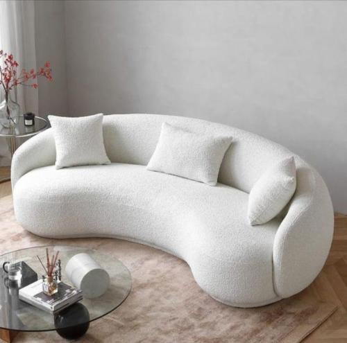 كنبة بثلاث مقاعد من البوكليه والخشب السويدي