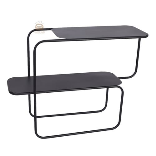 طاولة مدخل حديد كامل دورين لون أسود مطفي