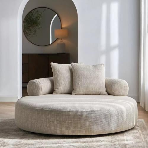 كنبة قماش بمقعدين