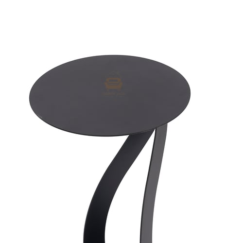 طاولة خدمة شكل دائري لون القاعدة والسطح حديد لون أ...