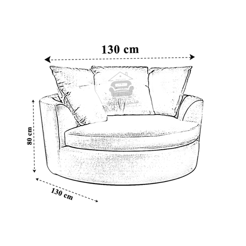 كرسي دائري مودرن 130*80*130