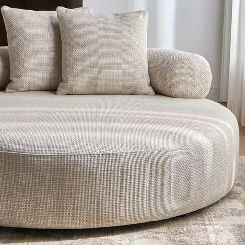 كنبة قماش بمقعدين