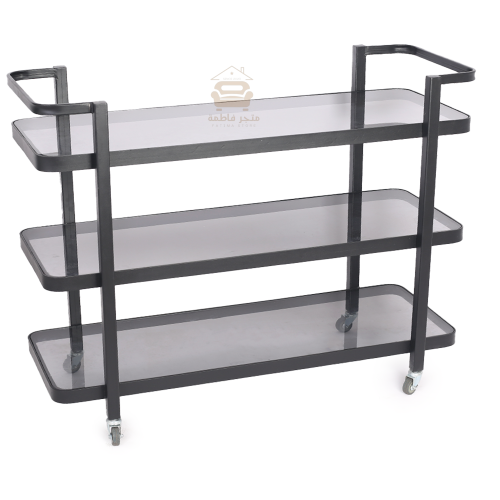 عربية تقديم ثلاثة دور حديد قواعد حديد لون اسود مع...
