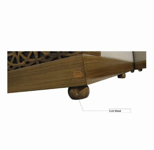 كنب زاوية 250×250×80×95 سم لون ذهبي وبيج