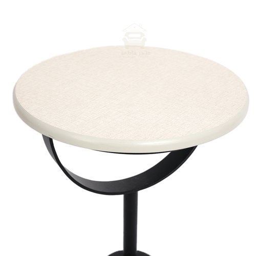 طاولة خدمة القاعدة رخام صناعي لون أسود عمود حديد و...