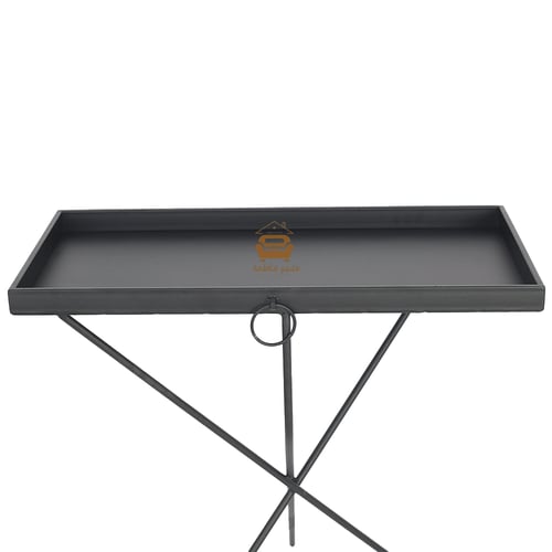 طاولة مدخل كونسول جوانبي لون اسود سكح خشب