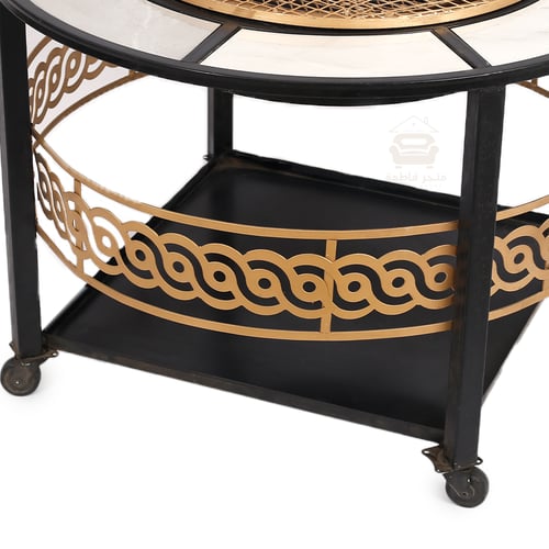 منقل بشكل دائري مع حزام قص ليزر السطح سيراميك لون...