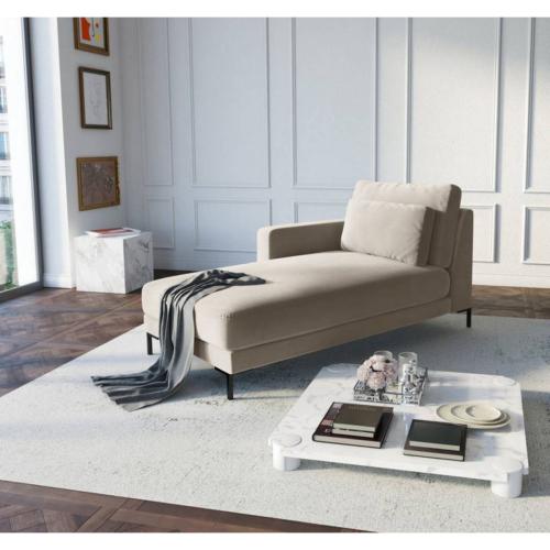 اريكة – قماش مخمل – بيج – 180 سم