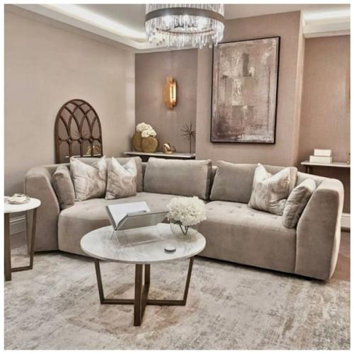 كنبة 4 مقاعد بيج – 263 سم