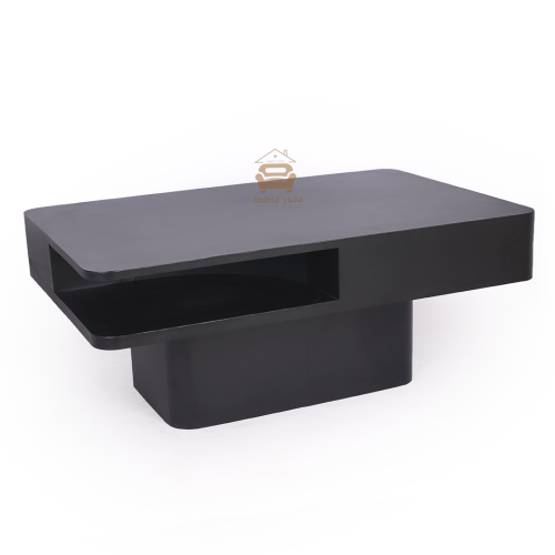 طاولة قهوة تصميم حديث حديد بالكامل لون اسود مطفي