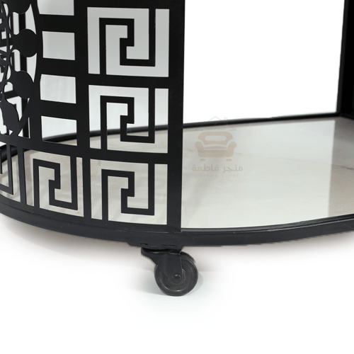 منقل ليزر طابقين سبراميك وحديد لون أسود