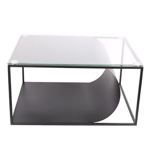 طاولة تقديم معدن لون اسود مطفي