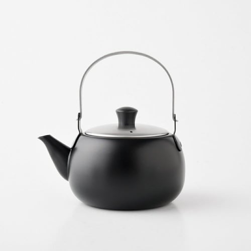 إبريق ياباني من تاكي اسود بغطى فضي 500مل