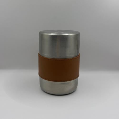 علبة شاي وسكر استيل 304 مع جلد 550 مل