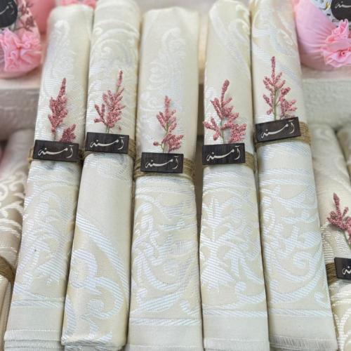 سجاد تركي الدرزن 12 حبه مع اسم وتصميم لوقو حسب الط...