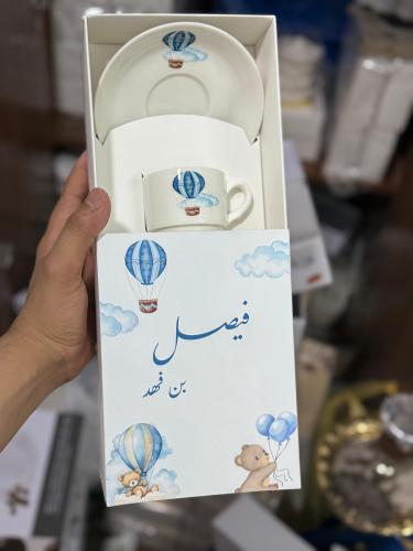 توزيعات أكواب بطباعته ثابته ما تروح في الغسيل الدر...