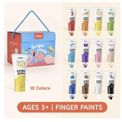 كومبو كتاب طلاء الأصابع + ألوان طلاء الأصابع (12 ل...