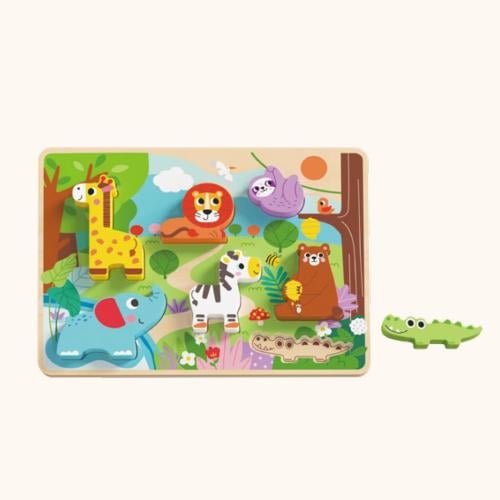 بازل الحيوانات الخشبي