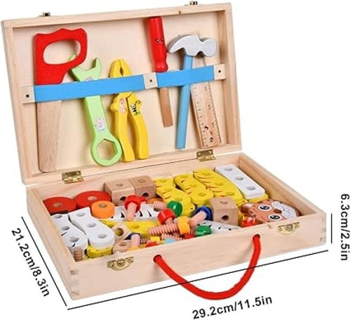 صندوق أدوات تجميع الحيوانات الخشبي