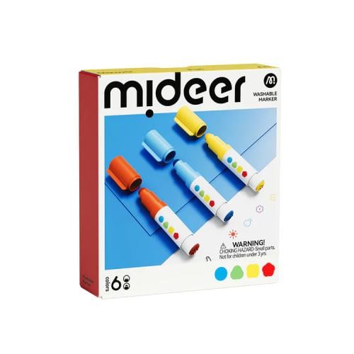 أقلام تلوين قابلة للغسل برأسين - عدد 6