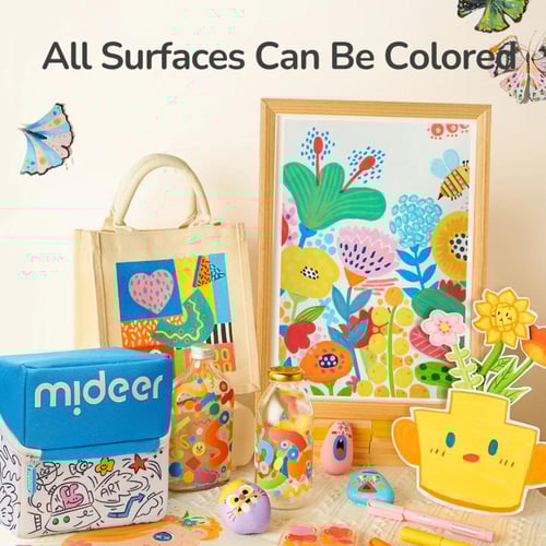 أقلام أكريليك – رؤوس فرشاة + حقيبة التلوين (24 لون...