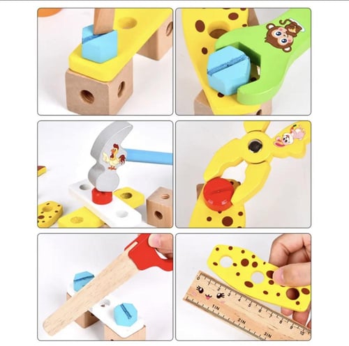 صندوق أدوات تجميع الحيوانات الخشبي