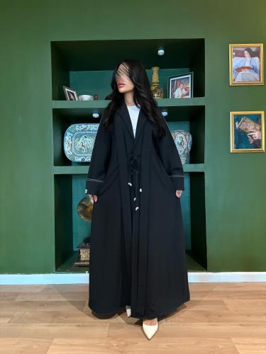 Amwaj black abaya