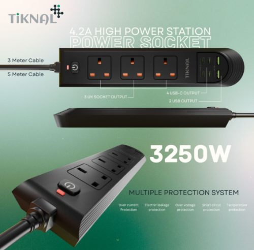 توصيلة 3منافذ-4PD-2usb3250واط 5م