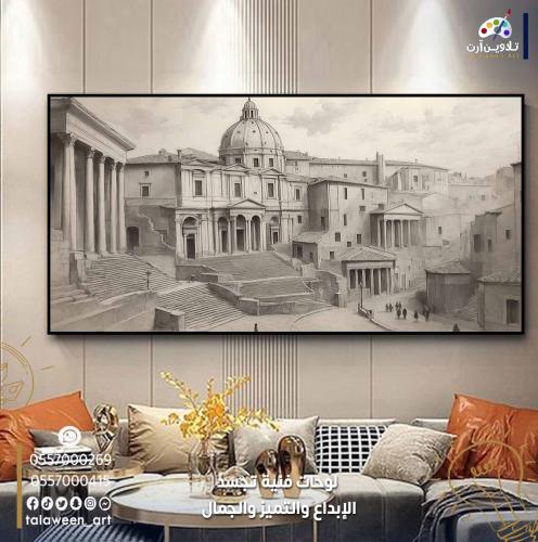 لوحة قماشية فخمة بتصميم كلاسيكي جميل