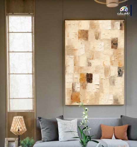 لوحة قماشية فخمة بتصميم تجريدي