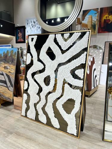 رسم جبس علي مرايا ملون