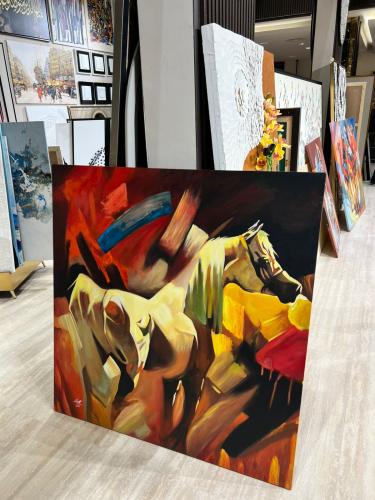 لوحة رسم يدوي بتصميم حصان