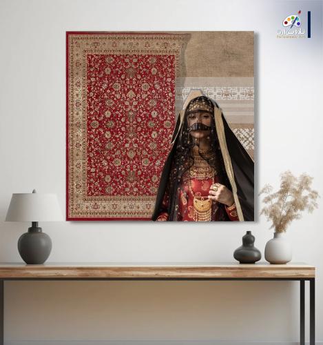 لوحة قماشية فخمة بتصميم تراثي