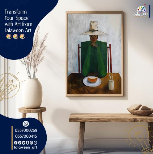 لوحة قماشية فخمة بتصميم فن تشكيلي