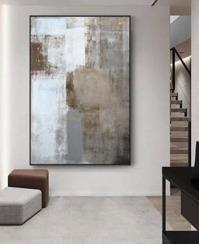 لوحة قماشية فخمة بتصميم فن تجريدي