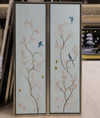 لوحه ثنائية رسم يدوي بتصميم مودرن انيق