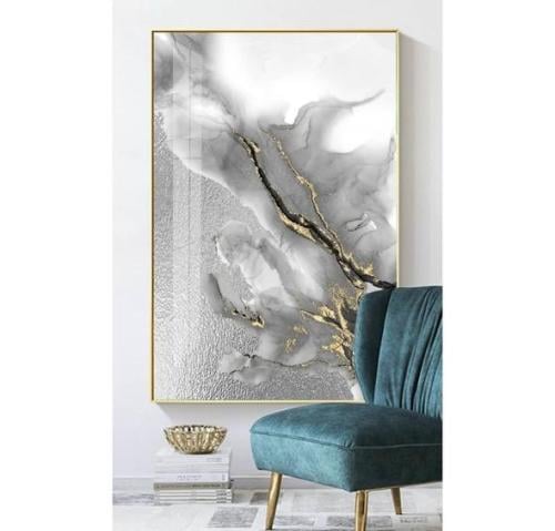 لوحة قماشية فخمة بتصميم فن تجريدي