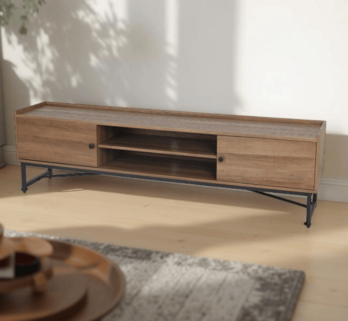 طاولة تلفاز مقاس 2 متر لون بني