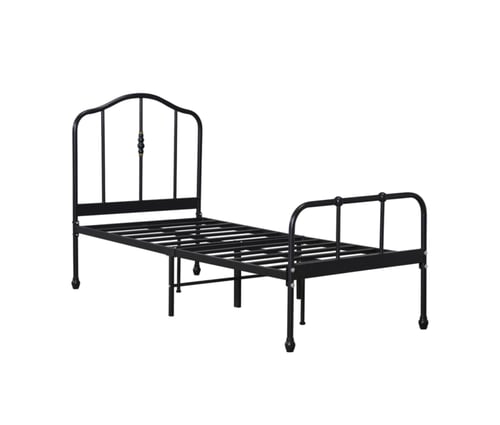 سرير حديد نفر لون أسود مقاس 90*190